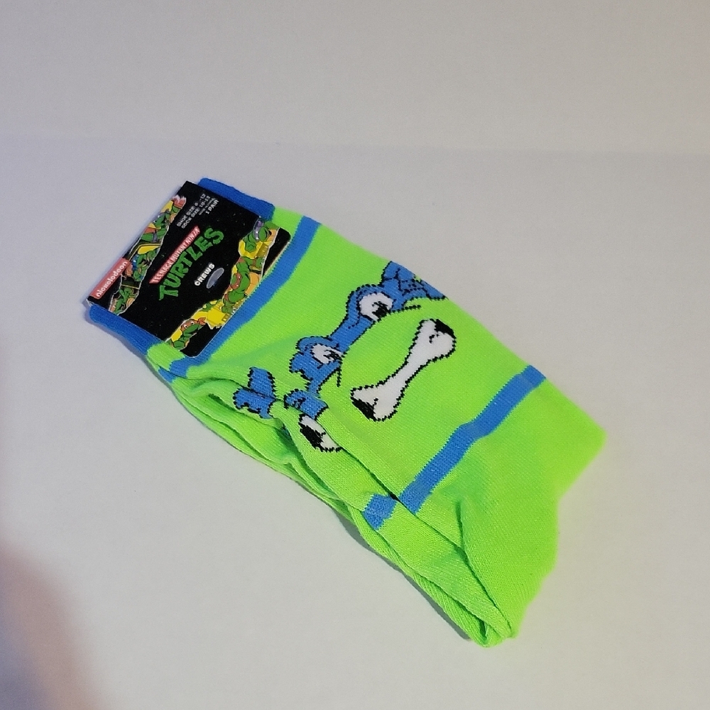 Nickelodeon Neon Green TMNT Socks
